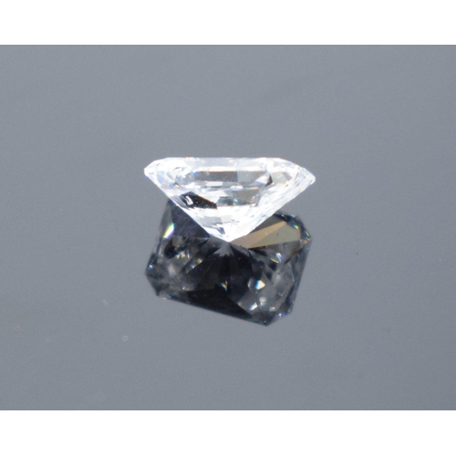 446 - Unmounted 0.81ct radiant-cut natural diamond. Cut-cornered radiant-cut. GIA Certified with laser-eng... 