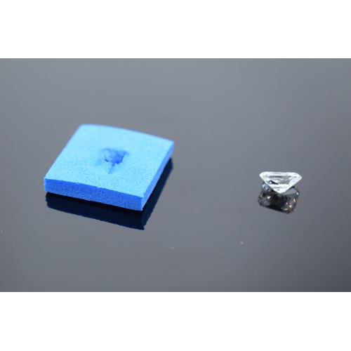 446 - Unmounted 0.81ct radiant-cut natural diamond. Cut-cornered radiant-cut. GIA Certified with laser-eng... 