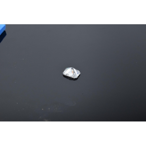 446 - Unmounted 0.81ct radiant-cut natural diamond. Cut-cornered radiant-cut. GIA Certified with laser-eng... 