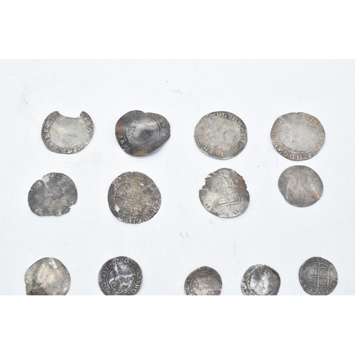 448A - A collection of antique hammered silver coins to include Elizabeth I examples and others in varying ... 