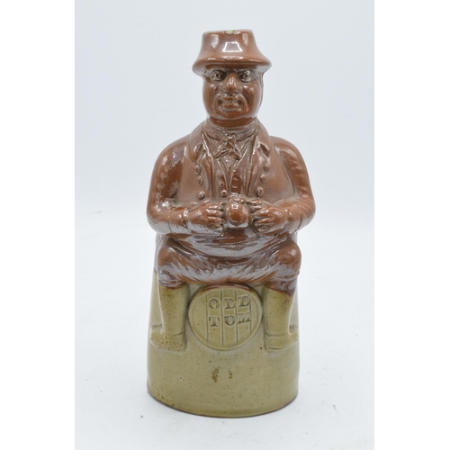 51 - A 19th century 'Old Tom' stoneware flask. Unmarked. Generally in good condition with no damage or re... 