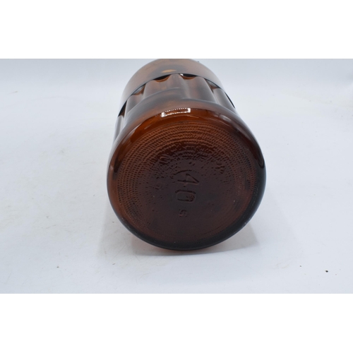 75A - A large brown glass 'Poison' bottle. 23cm tall. In good condition.