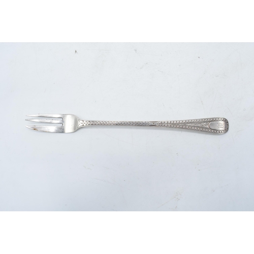 225X - A Victorian pickle fork Glasgow 1882. 21.3 grams. 17cm long.