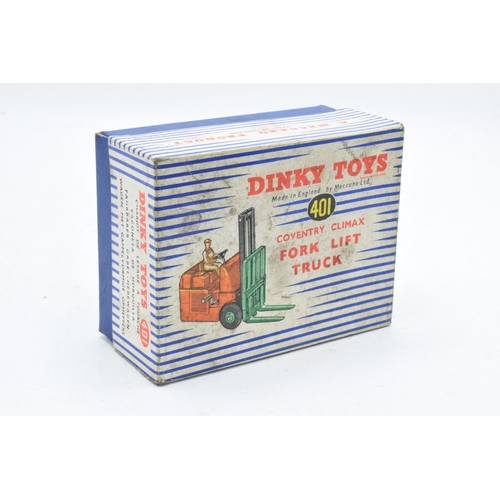 332 - Dinky Toys die cast model of a Coventry Climax forklift truck, 401, boxed.