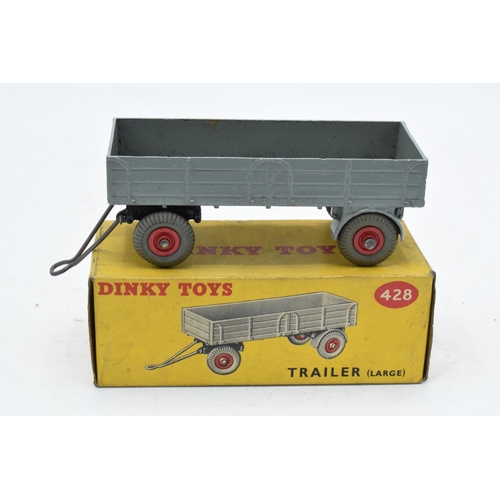 336 - Boxed Dinky Toys 428 Trailer (large) in grey with red hubs. VGC with occasional mark. Box fair to go... 