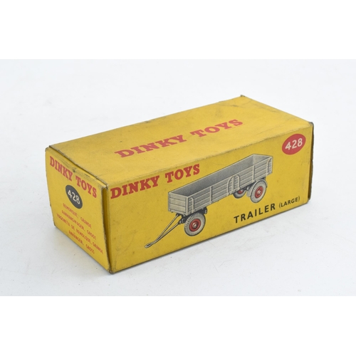 336 - Boxed Dinky Toys 428 Trailer (large) in grey with red hubs. VGC with occasional mark. Box fair to go... 