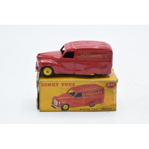 338 - Boxed Dinky Austin Van 'Nestles' No 471. Box taped. In good condition with some evidence of use and ... 