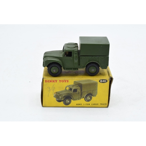 352 - Boxed Dinky Toys Army 1-Ton Cargo Truck 641. In good condition with some evidence of use and play-we... 