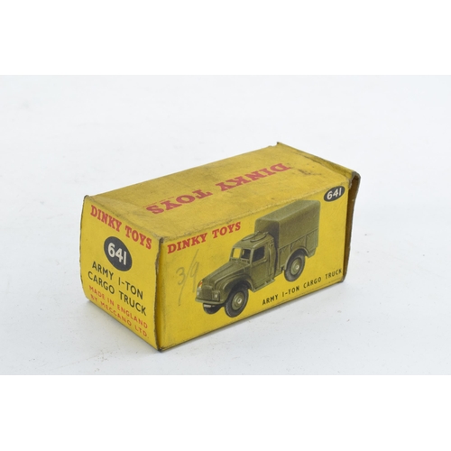 352 - Boxed Dinky Toys Army 1-Ton Cargo Truck 641. In good condition with some evidence of use and play-we... 