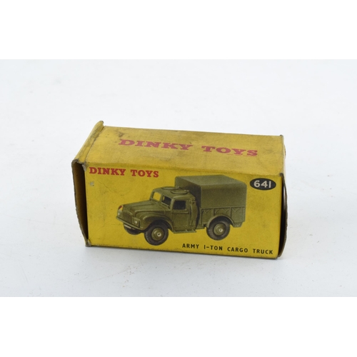 352 - Boxed Dinky Toys Army 1-Ton Cargo Truck 641. In good condition with some evidence of use and play-we... 