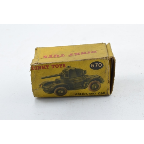 353 - Boxed Dinky Toys 670 Armoured Car. In good condition with some evidence of use and play-wear such as... 