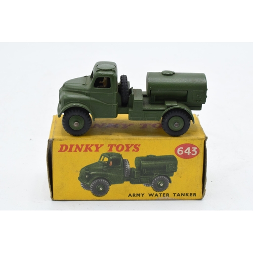 354 - Boxed Dinky Toys Army Water Tanker 643. In good condition with some evidence of use and play-wear su... 