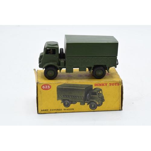 355 - Boxed Dinky Toys Army Covered Wagon 623. In good condition with some evidence of use and play-wear s... 