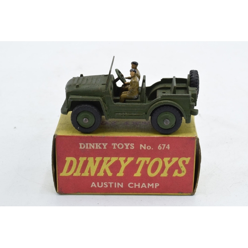 358 - Boxed Dinky Toys 674 Austin Champ. In good condition with some evidence of use and play-wear such as... 