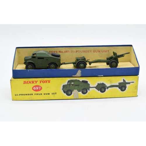 361 - Boxed Dinky Toys 25-Pounder Field Gun Set 697. In good condition with some evidence of use and play-... 