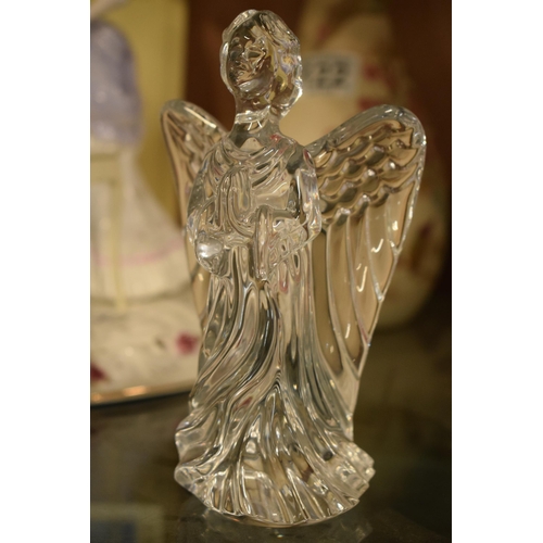 65 - Boxed Wedgwood Crimson Jewel cup and saucer together with Waterford Crystal figure of an angel (2). ... 