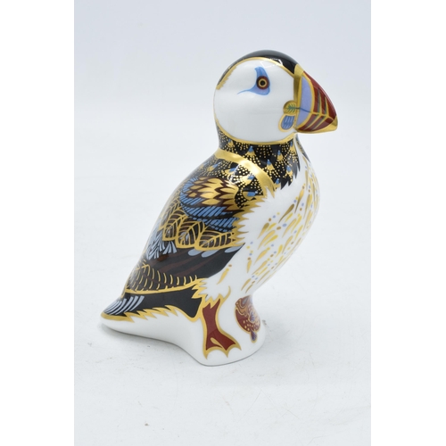 90 - Royal Crown Derby paperweight in the form of a Puffin. First quality with stopper. In good condition... 