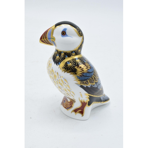 90 - Royal Crown Derby paperweight in the form of a Puffin. First quality with stopper. In good condition... 