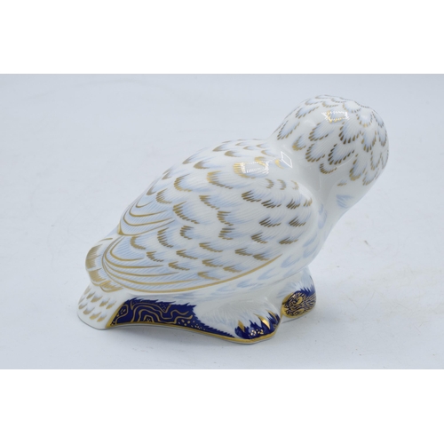 92 - Royal Crown Derby paperweight in the form of a Snowy Owl. First quality with stopper. In good condit... 