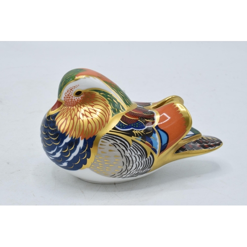 97 - Boxed Royal Crown Derby paperweight in the form of a Mandarin Duck. First quality with stopper. In g... 