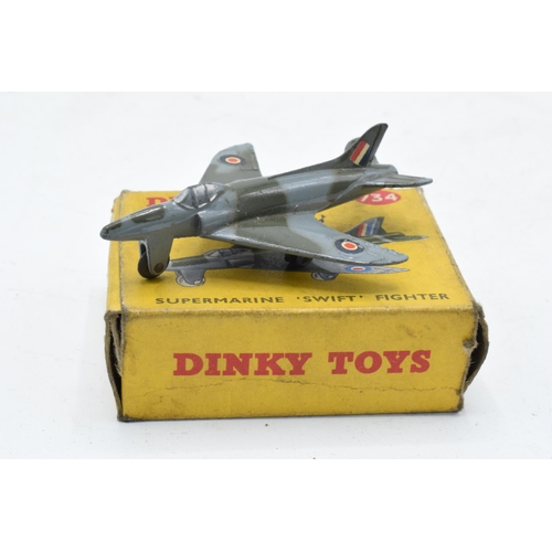 365 - Boxed Dinky Toys 734 Supermarine 'Swift' Fighter. Some evidence of use and play-wear such as small p... 