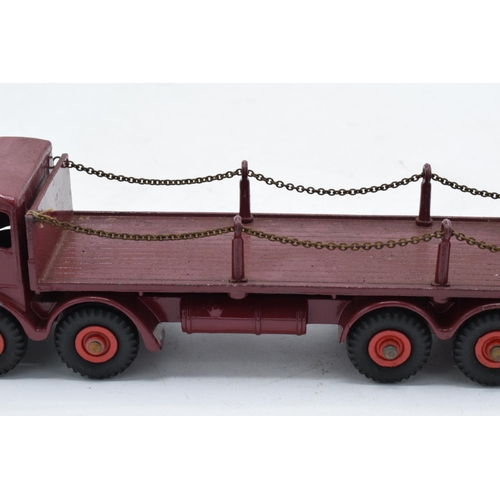 369 - Boxed Dinky Toys 905 Foden Flat Truck with chains. Some evidence of use and play-wear such as small ... 