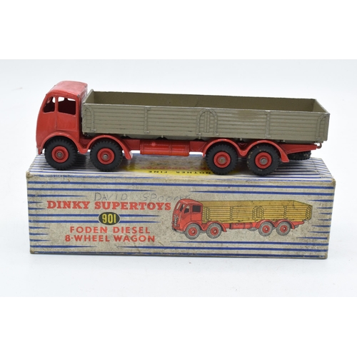 372 - Boxed Dinky Supertoys 901 Foden Diesel 8-Wheel Wagon. Some evidence of use and play-wear such as sma... 