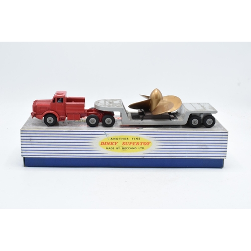 373 - Boxed Dinky Supertoys 986 Mighty Antar Low Loader With Propeller. Some evidence of use and play-wear... 