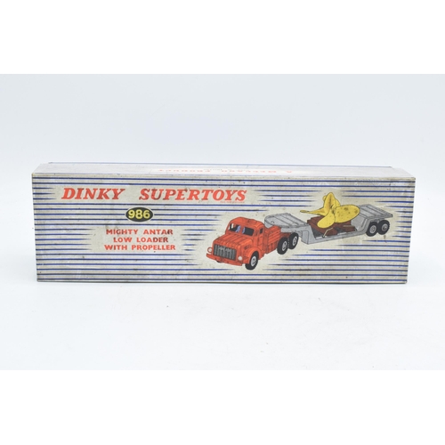 373 - Boxed Dinky Supertoys 986 Mighty Antar Low Loader With Propeller. Some evidence of use and play-wear... 