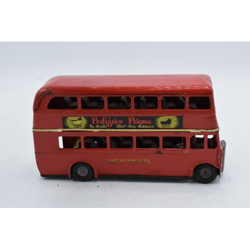 380 - Boxed Tri-ang Minic Toys Double Decker London Transport bus. In good condition with some wear to the... 