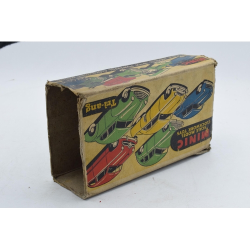 380 - Boxed Tri-ang Minic Toys Double Decker London Transport bus. In good condition with some wear to the... 