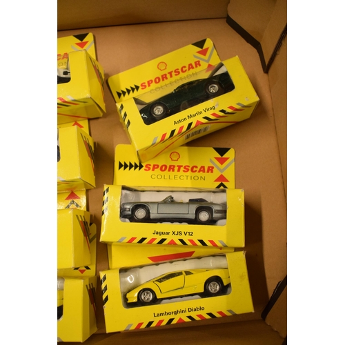 387 - 10 boxed diecast sports cars from the promotional Shell Sportscar Collection comprising Lamborghini ... 