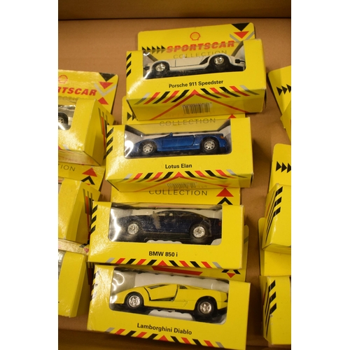 387 - 10 boxed diecast sports cars from the promotional Shell Sportscar Collection comprising Lamborghini ... 