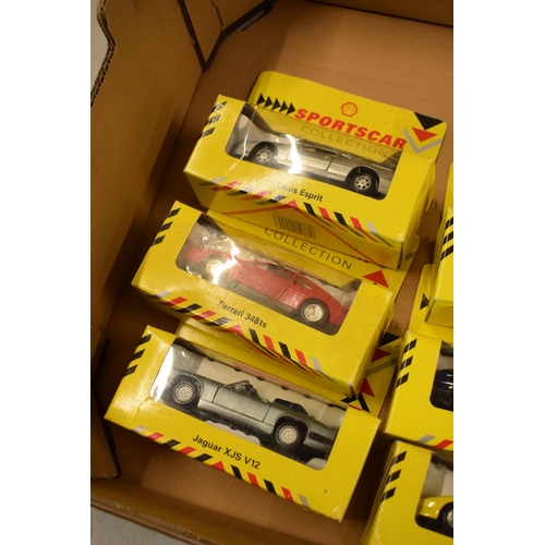 387 - 10 boxed diecast sports cars from the promotional Shell Sportscar Collection comprising Lamborghini ... 