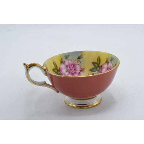 58 - Aynsley fine bone china cup decorated in a Pink Rose / Cabbage Rose style. In good condition with no... 