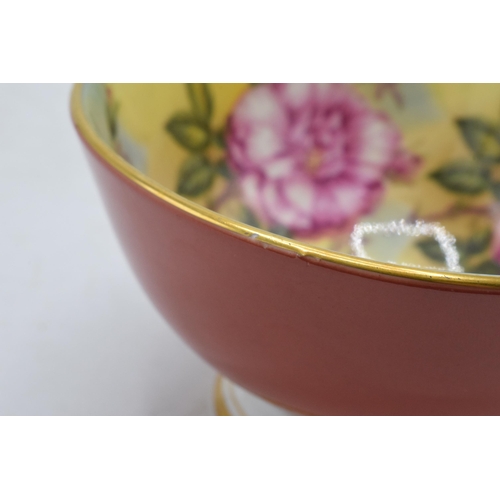 58 - Aynsley fine bone china cup decorated in a Pink Rose / Cabbage Rose style. In good condition with no... 