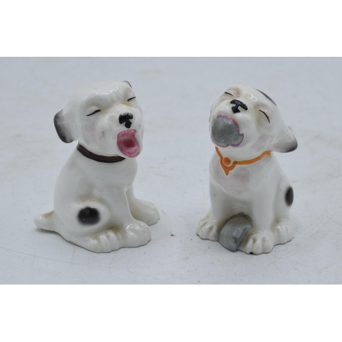 66 - A pair of Grafton China Swains Studdy Series Bonzo dog figures, one with ball and the other is yawni... 