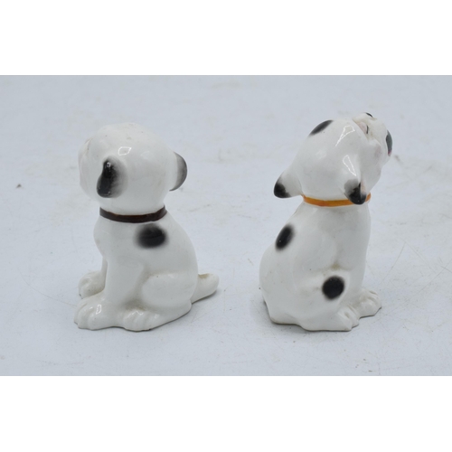 66 - A pair of Grafton China Swains Studdy Series Bonzo dog figures, one with ball and the other is yawni... 