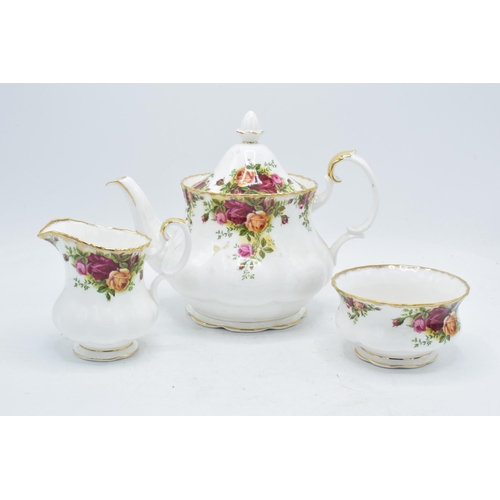 70 - A collection of Royal Albert Old Country Roses items to include a large teapot, milk and sugar toget... 