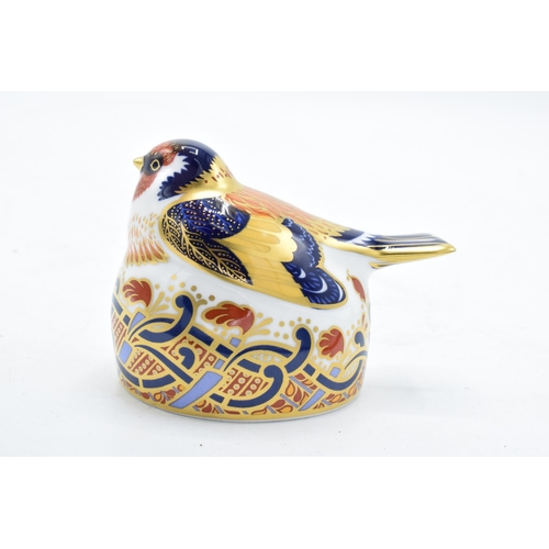 100E - Royal Crown Derby paperweight in the form of a Goldfinch Nesting. First quality with stopper. In goo... 