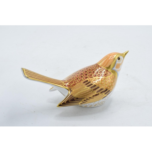 100G - Royal Crown Derby paperweight in the form of a Nightingale bird. First quality with stopper. In good... 