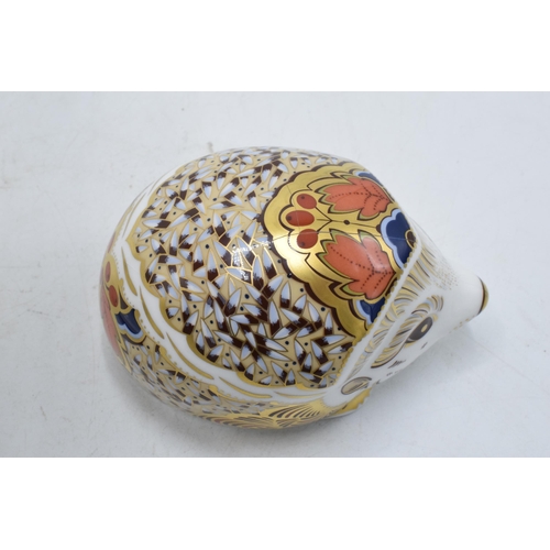 100N - Boxed Royal Crown Derby paperweight in the form of Hawthorn Mother Hedgehog and unboxed Contented Ca... 