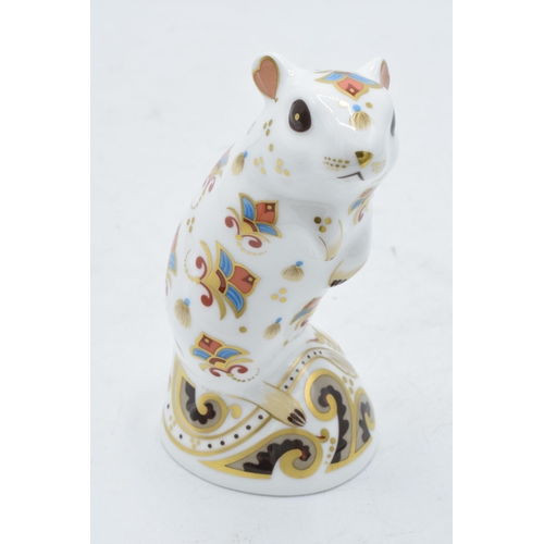 100P - Boxed Royal Crown Derby paperweight in the form of a Gerbil. First quality with stopper. In good con... 