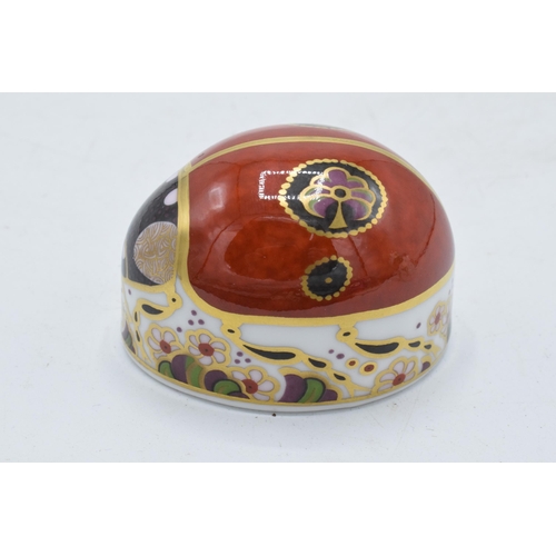 100S - Boxed Royal Crown Derby paperweight in the form of a Ladybird with 2 Spots. First quality with stopp... 