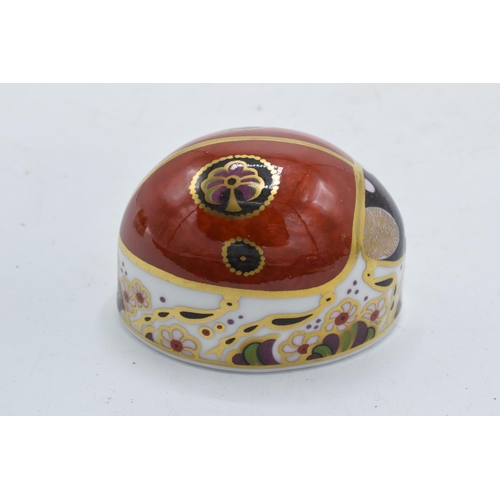 100S - Boxed Royal Crown Derby paperweight in the form of a Ladybird with 2 Spots. First quality with stopp... 