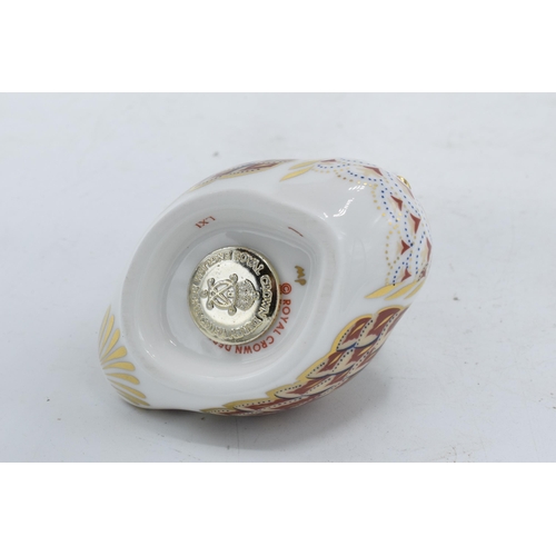 100T - Boxed Royal Crown Derby paperweight in the form of a Swimming Duckling. First quality with stopper. ... 