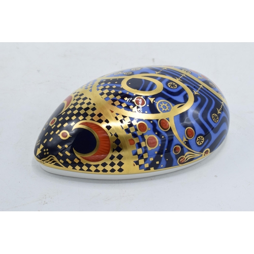 100V - Boxed Royal Crown Derby paperweight in the form of a Computer Mouse. First quality with stopper. In ... 