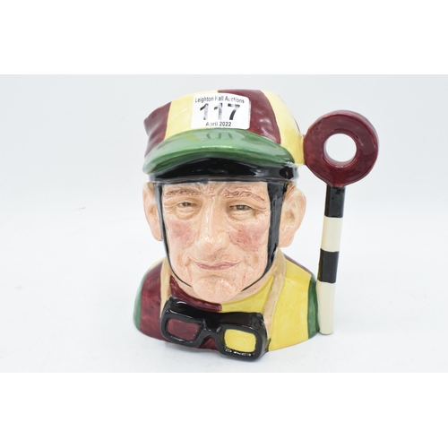 117 - Large Royal Doulton character jug Jockey D6625. All in good condition without any obvious damage or ... 