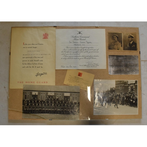 357 - A World War Two (WW2) military grouping with documents and photos relating to Sgt. Stanley George Ro... 