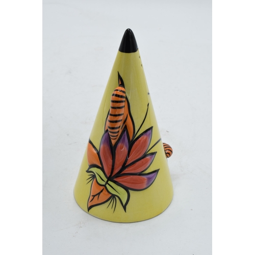 57 - Lorna Bailey Old Ellgreave Pottery limited edition Caterpiller conical sugar shaker. 13.5cm tall. In... 